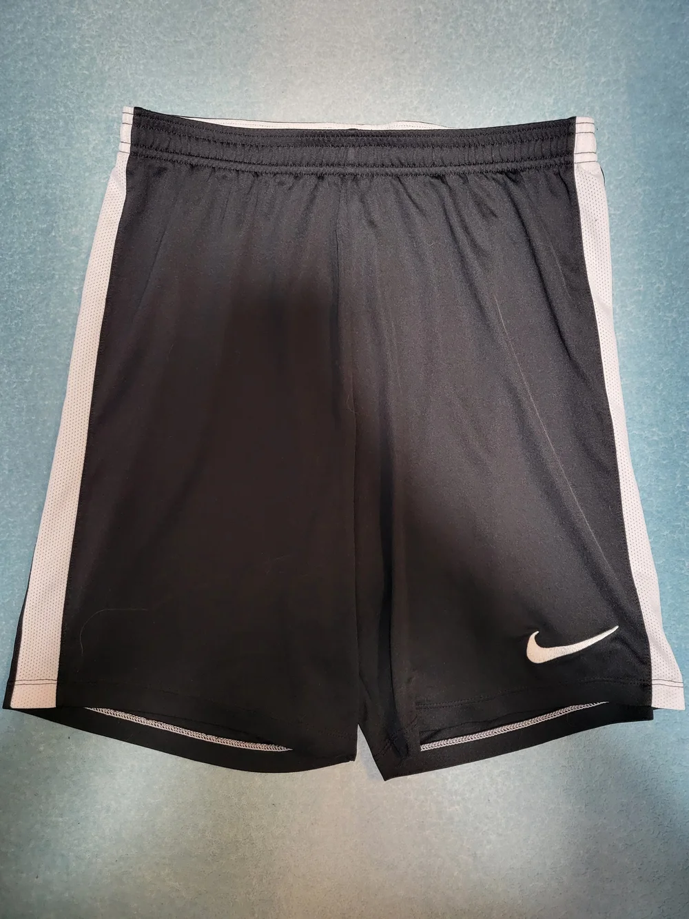 Nike Black Athletic Shorts with White Side Panels